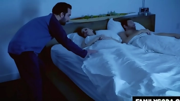 Stepson hits on Stepmom while she naps