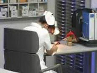 Horny as fuck, nurse plays with her nipples in late-night shift in Tokyo